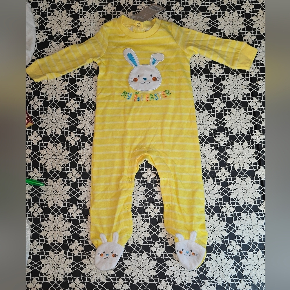 Baby Starters NWT Yellow My First Easter Onesie 6mo